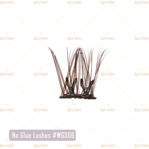 <span class=keywords><strong>Pestañas</strong></span> Postizas en Racimo Individuales sin <span class=keywords><strong>Pegamento</strong></span>, Forma YY, Hechas a Mano, PBT Pre-Encoladas, Empaque Personalizado - Product Image 2