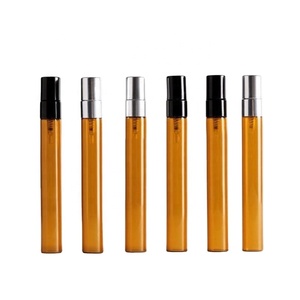 Empty Aluminium Sprayer Brown Glass <b>Bottle</b> Sample Mist Vial 10ml Amber <b>Small</b> Glass Spray Perfume <b>Bottle</b> - Product Image 1
