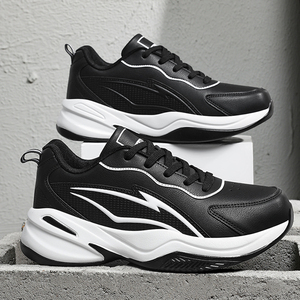 Zapatos Deportivos Casuales Unisex de Cuero para Hombre, con Plantilla EVA Redonda, Suela de PU, Zapatos Profesionales de Bádminton - Product Image 4