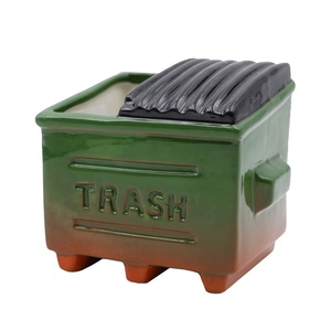 Bruciatore d'incenso artistico in ceramica a forma di bidone della spazzatura, moderno, in porcellana, per incenso, all'ingrosso, personalizzato - Product Image 1