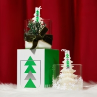 Bougies parfumées faites à la main en forme d'arbre en cire de soja avec logo personnalisé Bougies parfumées faites à la main Home Party Deco New Year Gift pour Noël