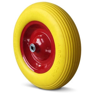 Neumático a prueba de pinchazos de 15,3 \ "Ruedas de repuesto de <span class=keywords><strong>carretilla</strong></span> de espuma PU 4,80/4,00-8 Llanta de acero del <span class=keywords><strong>eje</strong></span> a prueba de averías para almacenes - Product Image 2
