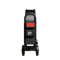 Ventilateur sur pied industriel rechargeable de 20 pouces en métal avec oscillation et 5 vitesses pour usage extérieur, camping-car, hôtel et domestique