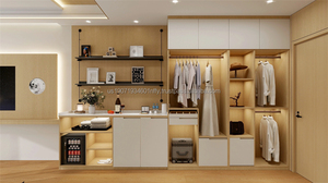 Juego de Dormitorio Completo para Hotel, Económico, con Estructura de Cama de Madera, Mesita de Noche, Armario y Mueble para TV, para Hoteles de 3 y 4 Estrellas - Product Image 6