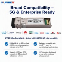 Transceiver Optique SFP28 25GBASE-LR 1310nm 10km Duplex LC SMF DDM Module Fibre Monomode