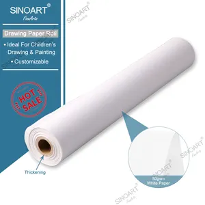 White Crafts Paper Roll Easel Paper Roll for Kids Wall Gift Wrapping Paper  45cm x 10m