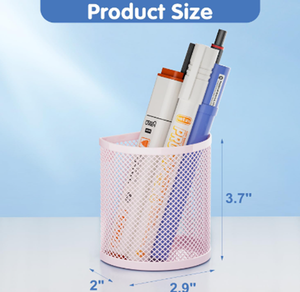 Magnetic <b>Pen</b> Holder Mesh Pencil <b>Marker</b> Organizer for Desk Strong Magnet for Locker Refrigerator Dry Erase Board Whiteboard Pink - Product Image 2