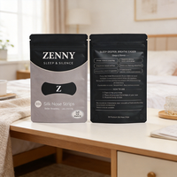 Sachet Doypack refermable à fermeture éclair, imprimé sur mesure, en Mylar mat, pour bandes nasales, produits de beauté et emballage de produits grand public