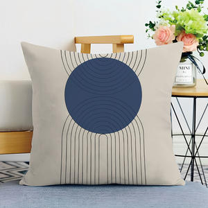 مصنع Amity بيع بالجملة غطاء وسادة مطبوع من البوليستر للأريكة غطاء وسادة رمي هندسي - Product Image 1