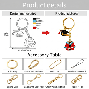 Llavero de Aleación Metálica de Alta Calidad, Venta al por Mayor, Diseño de Dibujos Animados Vintage, Personalizado con Logotipo Grabado - Product Image 5