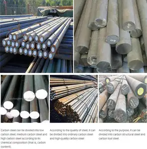 ASTM 1035 1045 1050 S45c Q195 Q215 Q235 Q275 Q345 H13 Metal Rods Round Dia 10mm 12mm Cutting Steel Carbon Steel Rod Bar