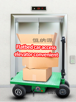 Carretilla Eléctrica Mini de Carga de 600 kg para Granjas, Carro de Plataforma Plegable de Cuatro Ruedas con Batería de Litio de 48V20ah