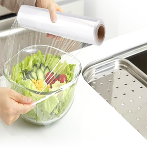 Food Plastic Wrap Food 1500m Compostable Stretch Best Fresh Food Grade PE Plastic Shrink Wrap Jumbo Roll Manufacturer Clear PVC Cling Film For Food