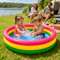 Umweltfreundlicher 3-Ring Runder Planschpool Maßgefertigter Aufblasbarer Schwimmpool in Verschiedenen Größen aus PVC-Material