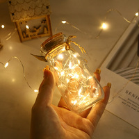 Guirlandes lumineuses à piles bouton, fil de cuivre, blanc chaud, RGB, éclairage décoratif pour jardin, cadeau de Noël, vente en gros
