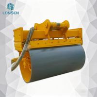 Compacteur routier hydraulique Lonsen LSR-04 pour excavatrice, idéal pour le compactage des sous-sols de voies ferrées à grande vitesse, pour engins de 2 à 40 tonnes