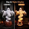 Lámpara de Calabaza Fantasma Giratoria, Decoraciones LED de Halloween para Exteriores |   Luz LED cálida, lámpara fantasma con calabaza - Product Image 6