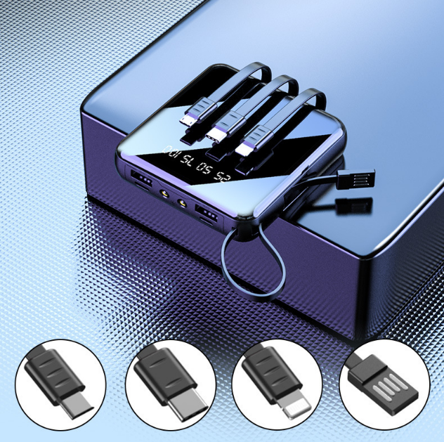 High Capacity Portable Mini 10000 Mah 20000 Mah Battery Power Bank with Led Display