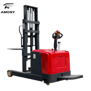 2000kg <span class=keywords><strong>2T</strong></span> Kapasiteli Tam Elektrikli Palet Forklifti Yeni Depo Tipi Ayakta Çalışma Palet Elektrikli İstifleyici PU Tekerlekler 4600mm Kaldırma - Product Image 3