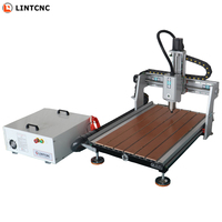 Mini Router CNC 6090 de 3 Ejes, Máquina de Tallado de Madera CNC 3D, Máquina Cortadora de Madera con Refrigeración por Agua, Mesa de Aluminio con Ranura en T