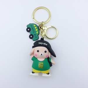 Tùy chỉnh cô gái PVC Thiết kế túi Keychain quyến rũ Dễ thương Gấu Bunny phim hoạt hình Kawaii Đồ chơi móc chìa khóa PVC cao su 3D móc khóa - Product Image 3