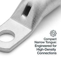 Cosses de câble en cuivre électrolytique C11000, finition mate étamée, design palmier étroit, bornes de câblage certifiées CE RoHS, 10-240mm²