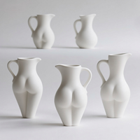Tasse à café en céramique amusante de 8 oz en forme de fesses avec soucoupe, tasse à thé fantaisie en forme de corps, cadeau piqueur pour le bureau des femmes