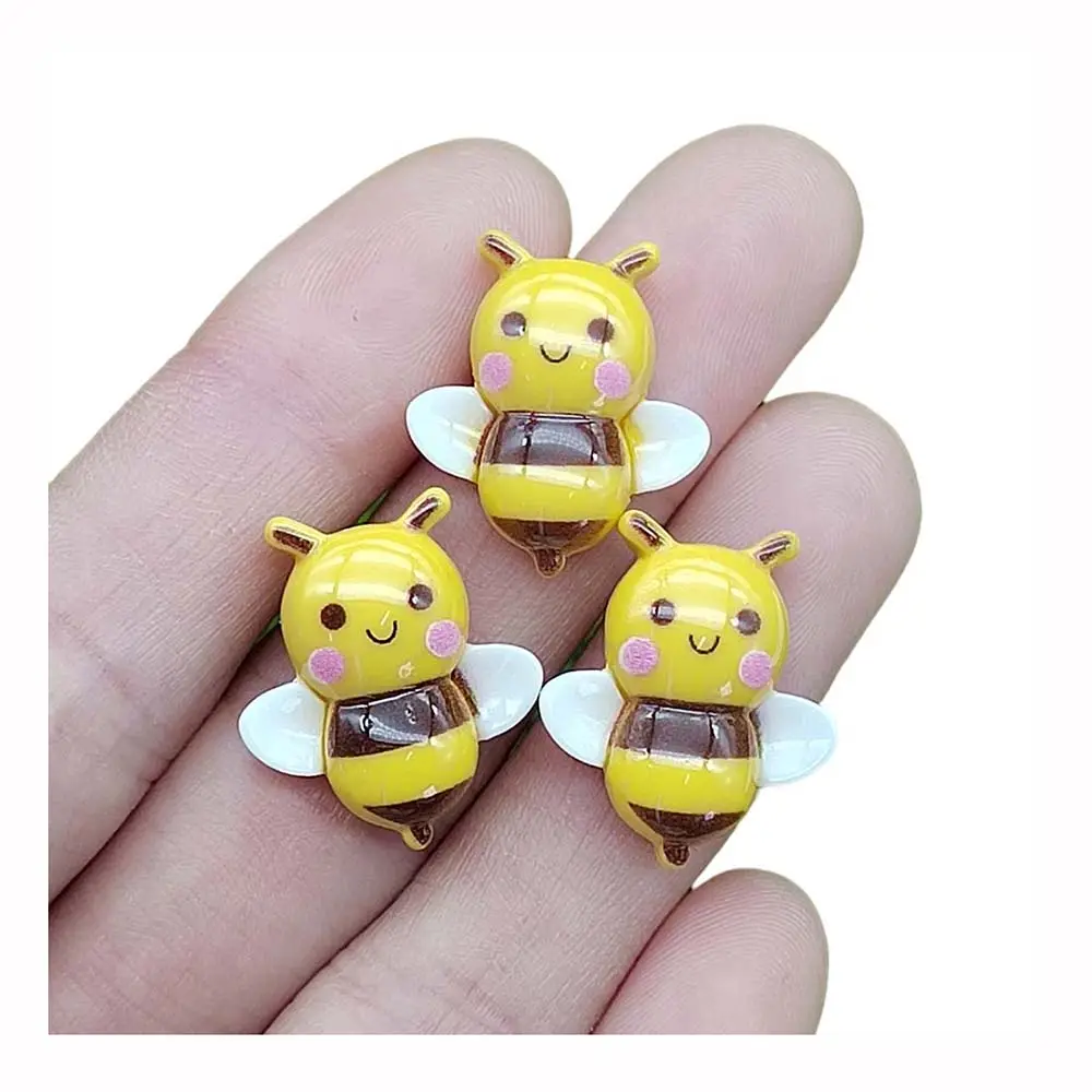 Nouvel arrivage 100 pièces/sac Kawaii dessin animé petites abeilles Flatback résine Cabochons ornements pour Art et artisanat bricolage fête décor fournisseur