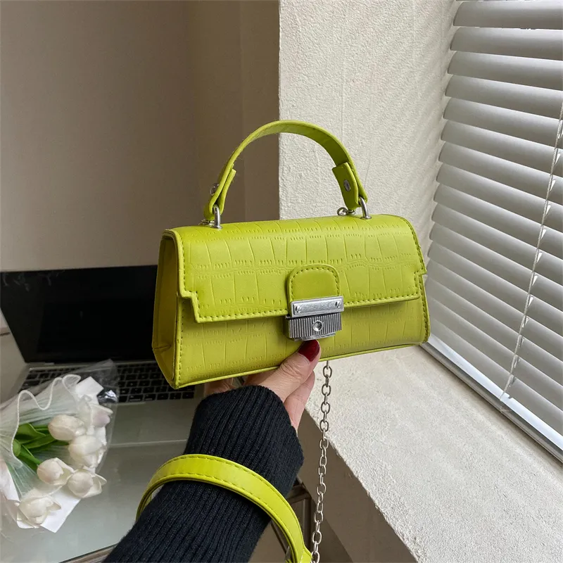 2023 New Trendy Lock Spring Summer Fashion PU Leather Shoulder Handbags Purse Handbag Luxury Designer Cheap Handbags From China