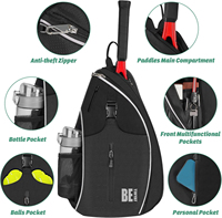 Sac de tennis TINYAT, sac à dos à bandoulière imperméable pour hommes et femmes, compatible avec les raquettes de pickleball, de tennis et de badminton