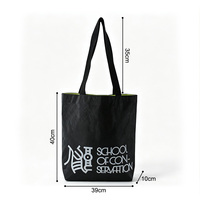 Sac en papier Tyvek Dupont personnalisé avec logo, sac fourre-tout imprimé, création de texte publicitaire, sac de protection environnementale résistant au lavage
