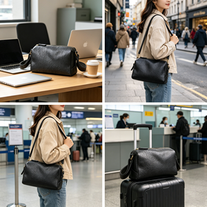 Nuevo Bolso Cuadrado Mini de Moda Estilo Coreano, Bolso Bandolera Horizontal de Cuero Genuino de Vaca de Primera Capa al por Mayor - Product Image 6