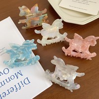 Nouveau modèle de pince à acétate de haute qualité, design coloré, grande taille, pince requin, faite à la main, décontractée