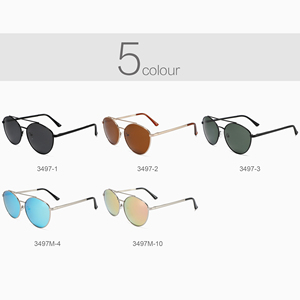 2025 New High Quality <b>Mirror</b> Polarized Sun Glasses Manufacturer Fashion Metal Sun Glasses <b>Round</b> Frame Shades Unisex Sunglasses - Product Image 2