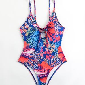 Maillot de bain rétro 2 pièces pour femme OUTPACE – Soutien-gorge push-up et bas de créateur en Spandex/Nylon – Grande taille – Offre spéciale - Product Image 3