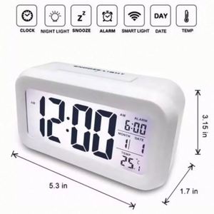 Wholesale <b>Digital</b> LCD Electronic Alarm <b>Desk</b> <b>Clock</b> Calendar Thermometer Backlight Battery Operated Eco-Friendly for Outdoor Home - Product Image 2