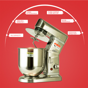 Mezclador de masa en espiral de 10 litros, máquina amasadora, mezcladores de alimentos para el hogar con accesorios, piezas de repuesto, mezclador de soporte de <span class=keywords><strong>panadería</strong></span> de 2Kg - Product Image 5