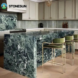 Piedra de mármol de estilo moderno Stonesun para encimera de baño interior sala de estar encimera laminada de mármol verde Alpi verde - Product Image 4