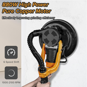 Drywall 880W F7238B with Vacuum Dust Collection 6 Variable Speed Extendable Handle 110-230V for <b>Popcorn</b> Ceiling - Product Image 4