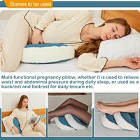 Oreiller de grossesse dormir confortable fausse fourrure luxe maternité oreiller soutien pour les jambes arrière ventre hanches avec sac à linge