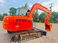 Excavatrice sur chenilles hydraulique d'occasion Hitachi Zx80 Zx75 Zx120 Zx200 Convient pour 8 tonnes pour la construction HitachiZX70-5A Mini-excavatrice d'occasion