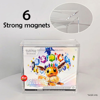 Boîte acrylique magnétique SHP EN Aimante Pokemon Evolutions Elite Trsiner Box ETB Scarlet & Violet-Vitrine de protection prismatique