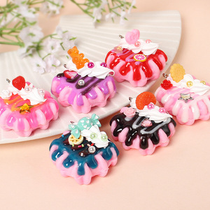Modelo realista de pastel de gofres tipo sándwich, lindo accesorio fotográfico para el té de la tarde en hoteles. - Product Image 2