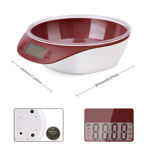 Large Capacity <strong>Dog</strong> Feeding Scale LCD Electronic Digital Weighing Cup <strong>Bowl</strong> High Accuracy Pet Animal Food Scale Measuring Food - Product Image 2