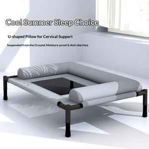 Cuccia da campeggio <span class=keywords><strong>per</strong></span> cani, lettino rialzato estivo con tenda rimovibile, lettino lavabile <span class=keywords><strong>per</strong></span> cani di <span class=keywords><strong>taglia</strong></span> <span class=keywords><strong>grande</strong></span> - Product Image 2