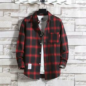 Chemise à carreaux IStapromo pour hommes, manches longues, style coréen, coupe ample, tendance et élégante, grande taille, chemise d'étudiant, nouvelle chemise pour hommes - Product Image 1