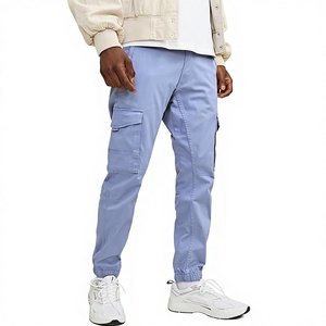 Wholesale Direct Factory Classic Fit Cargo Joggers for Men OEM Service Custom Made Logo 100% Premium Cotton Woven Canvas Fabrics - Product Image 1