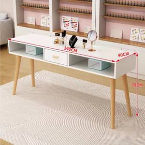 Mesa de Manicura de Madera en Oferta, Individual, Doble y Triple, Estilo Japonés, Mesa de Manicura Simple, Doble, Económica - Product Image 5