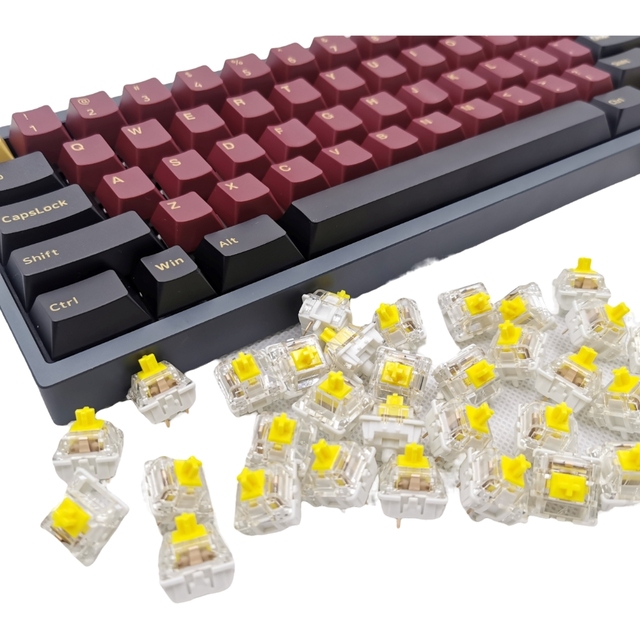 TECSEE Custom Mechanical Keyboard Switches Clear Transparent Housing DIY Gaming Keyboard Switches