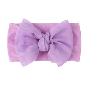 Diademas de accesorios para el cabello infantil de moda de nuevo diseño para mujer, <span class=keywords><strong>turbante</strong></span> cálido para bebé, Diadema con lazo de nailon, diadema para niñas pequeñas - Product Image 5